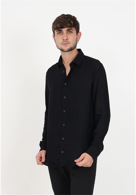 Black dress shirt for men PATRIZIA PEPE | 5C0310/A093JK103
